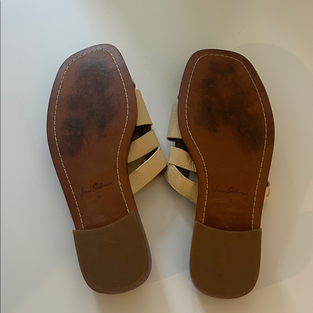 Sam Edelman Beige Woven Mules - Picture 6 of 6